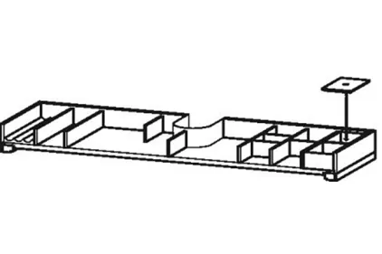 L-CUBE Додатковий модуль для тумби в шухляди 120 см (UV997907777) американський горіх