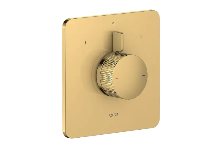 Змішувач Axor Citterio C Cubic cut прихованого монтажу на 2 функції, Polished Gold Optic (49451990) зображення 1