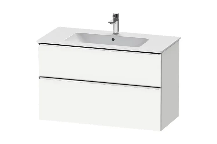 D-NEO Тумба під умивальник підвісна 101х62,5 см (DE4363010180000) White Matt, ручки хром зображення 1