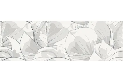 FLOWER CEMENTO WHITE INSERTO 24х74 декор (плитка настінна)