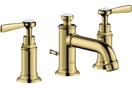 Змішувач Axor Montreux 30 для умивальника на 3 отвори Lever 16535930 Polished Brass