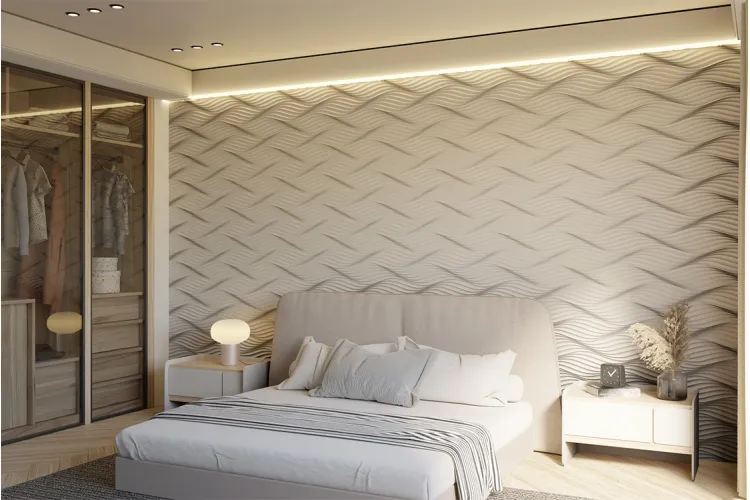 Гіпсова стінова панель 50х50 см WAVE 03 зображення 2