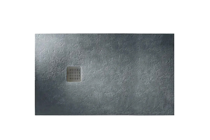 Піддон TERRAN 120x90 графіт, штучний камінь (з сифоном і трапом) AP014B038401200
