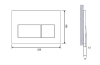 Кнопка змиву PRESTO хромована матова (для інсталяційної системи) зображення 2