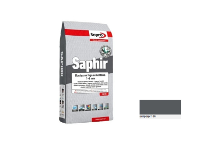 Затирка для швів SOPRO SAPHIR №9523 антрацит (66) 3 кг