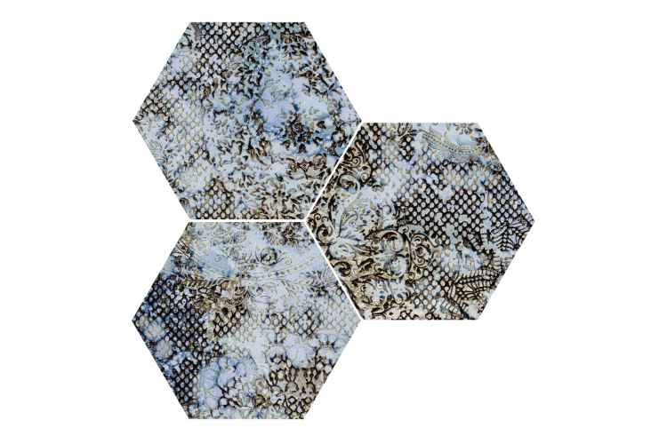 G-7254 INEDITA BLUE NAT HEXAGON 11MM 25x29 (шестигранник) (плитка для підлоги і стін) image 2