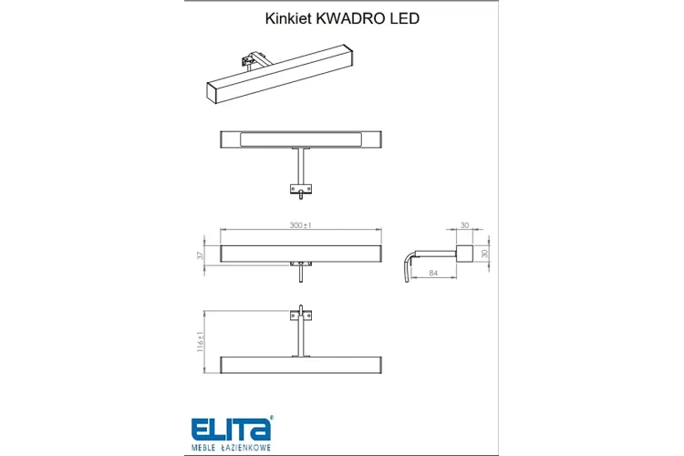 Лампа освітлення Led Kwadro 30 1100230042 зображення 2