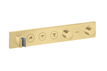 Термостат для 3-х споживачів Axor Select, прихований монтаж, Brushed Gold Optic 18356250