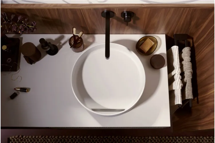 Умивальник Xuniva Evo S накладний без переливу, 400х400 мм Sand Matt Beige (60323780) image 4