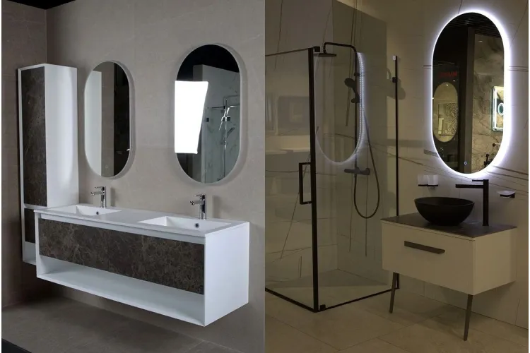 Дзеркало SOLAR 70x120 см UNI sensor з підсвіткою овальне image 4