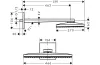 Верхній душ Rainmaker Select 460 1jet з тримачем до стіни White/Chrome (24003400) зображення 2