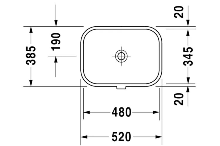 HAPPY D.2  Умивальник вбудований під стільницю 48х35 см (0457480000)  image 2