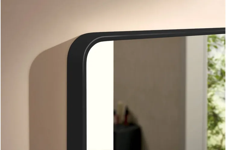 Дзеркало Xarita Lite Q з LED підсвічуванням 600/700 Matt Black (54962670) зображення 2