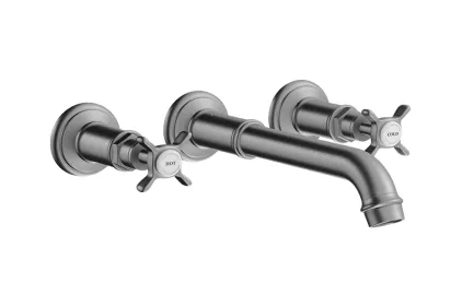 Змішувач Axor Montreux  для умивальника двохвентильний Cross зі стіни 16532820 Brushed Nickel