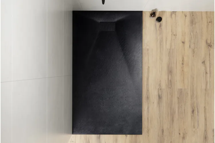 Піддон прямокутний VEXO BLACK 120х90 чорний + сифон зображення 5