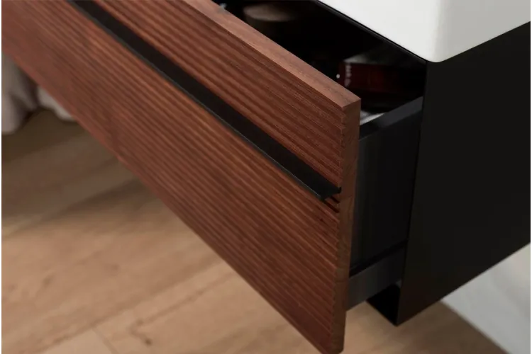 ESSENCE-C, Тумба підвісна, 80см, walnut+matt black (100236888) image 3