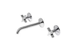 LIGNAGE CROSS, Змішувач для умивальника на 3 отвори, настінний, chrome (100379590)