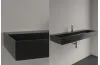 MEMENTO 2.0 Умивальник підвісний 1000x470 мм, б/п Pure Black CP з отвором під змішувач (4A221HR7) зображення 3