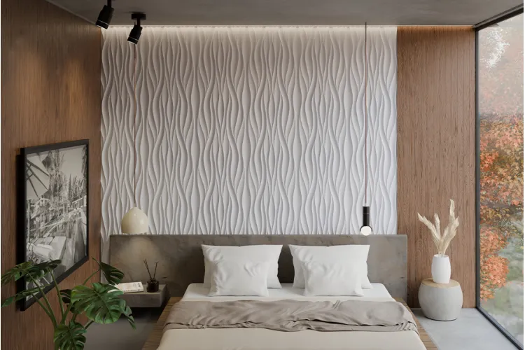 Гіпсова стінова панель 50х50 см WAVE 01 зображення 2