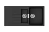 Кухонна мийка S520-F530 1000х500 на дві чаші з полицею Graphiteblack (43357170) image 1