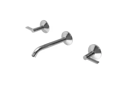 LIGNAGE, Змішувач для умивальника на 3 отвори, настінний, chrome (100379598)