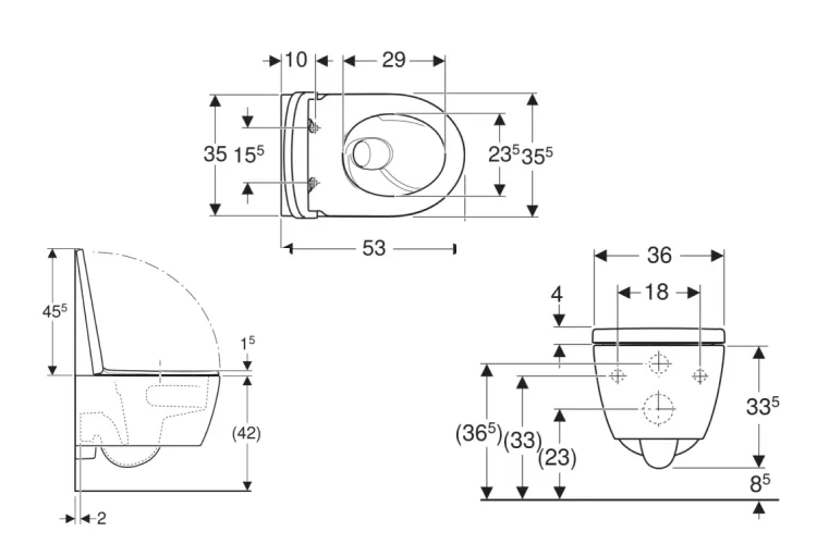 Унітаз підвісний ICON, TurboFlush + сидіння дюропласт s/c quick release, білий матовий (503.046.JT.1) image 3
