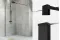 Душова кабіна walk in VELIO BLACK 120x200 скло clear ACTIVE SHIELD 8мм