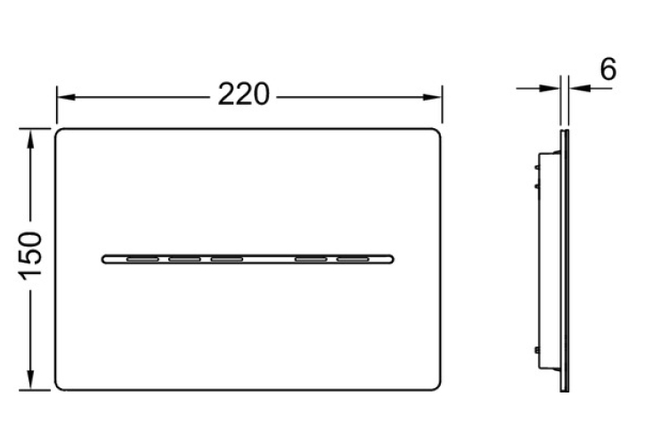 Панель змиву TECEsolid для унітазу,електронна, безконтактна,230/12В, нержавіюча сталь (9240454) зображення 2