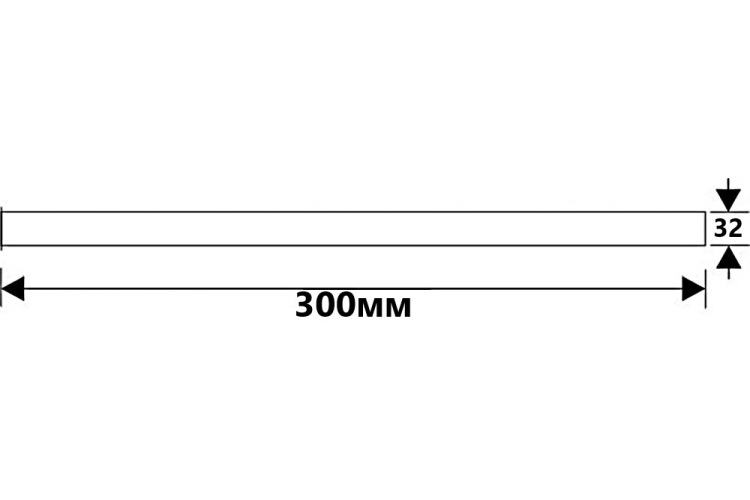 Подовжувач для сифона з розвальцюванням 1 1/4’’х32мм, L  300мм, чорний мат RS4-MB зображення 2