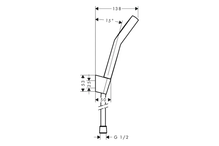 Душовий набір Activera Select S 2jet EcoSmart Porter 1,60 см, Matt Black (28054670) зображення 2