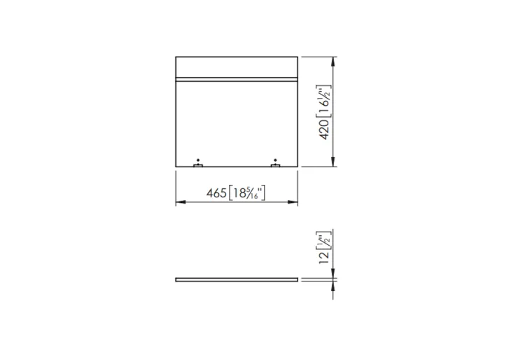 Поличка для драбини K ESTANTE 5 TOALLERO 46x42· 1.2h: матеріал KRION, біла (100142264) зображення 3