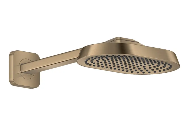Верхній душ Axor ShowerSphere 250х160 1jet EcoSmart з кронштейном, Brushed Bronze (39755140) image 1