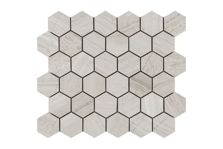 G135 ESSENTIAL HEXAGON SILVER WOOD 25,8x29,8 (мозаїка) зображення 1