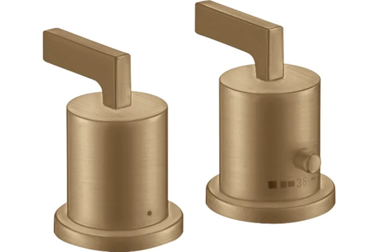 Змішувач Axor Citterio Lever термостатичний на край ванни на 2 отвори Brushed Bronze (39482140) зображення 1