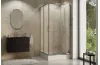 Кабіна квадратна MODERN 90x90x190 універсальна: скло прозоре, профіль хромований image 2