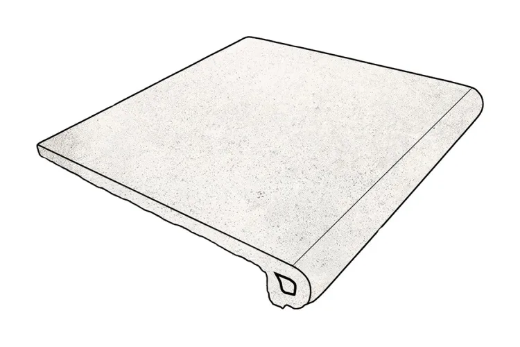 URBAN BLANCO Peldano Redondo 970031 сходинка заокруглена з капіносом 29.7х33х1.4 PZ287 image 1