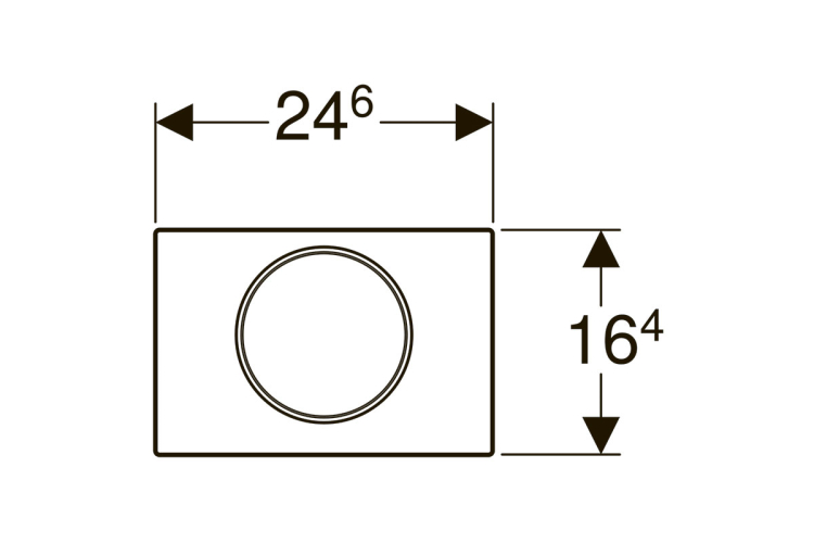 Кнопка змиву Sigma 10 із системою змиву "стоп": нержавіюча сталь матова/полірована/матова, антивандальне кріплення (115.787.SN.5) image 2