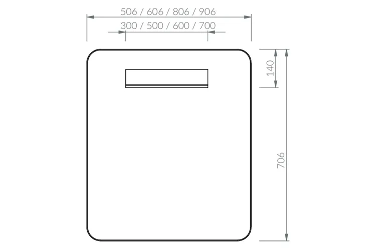 Дзеркало STRIP I 800x700 з LED підсвічуванням, чорний X000001571 image 3