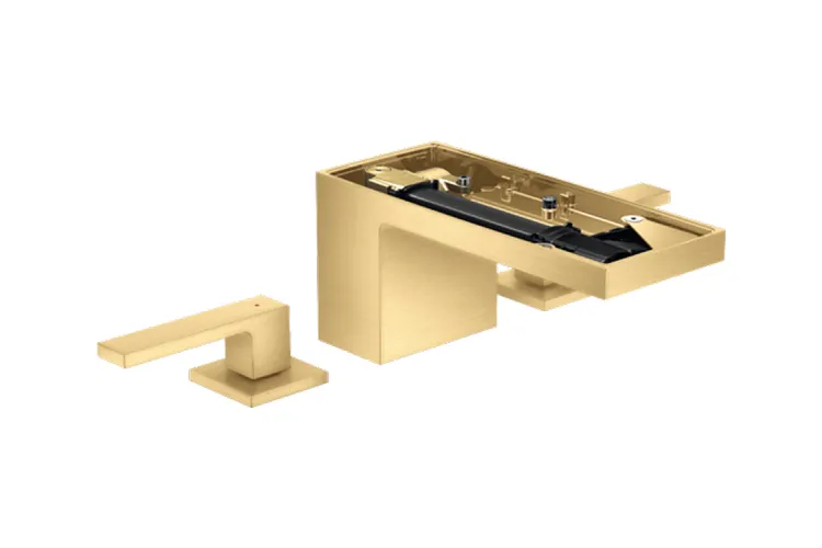 Змішувач Axor MyEdition 70 для умивальника на 3 отвори без накладки, Brushed Gold Optic 47052250 image 1