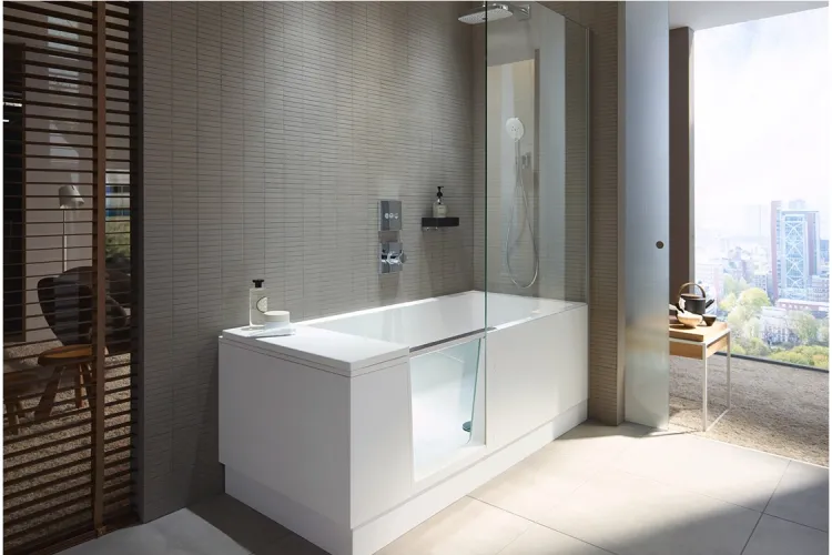 SHOWER+BATH Ванна з душовою шторкою праворуч 170x75 см White Matt (700455000000000) зображення 6