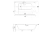 Ванна акрилова QUADRO WIDE 150х80 (соло) без ніг image 6