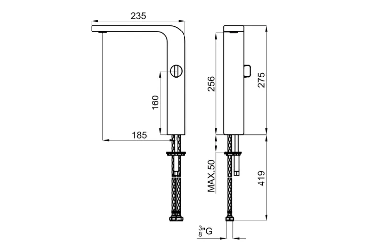 LOUNGE FLUID, Змішувач для умивальника з високим виливом, copper (100358974) image 3