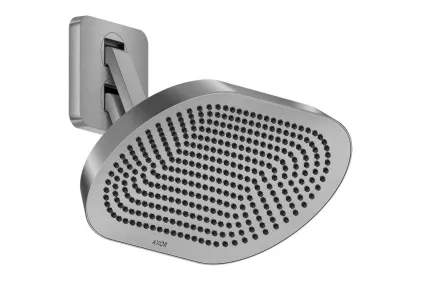 Верхній душ Axor ShowerSphere 370х220 2jet EcoSmart з регульованим кронштейном, Brushed Nickel (39746820)