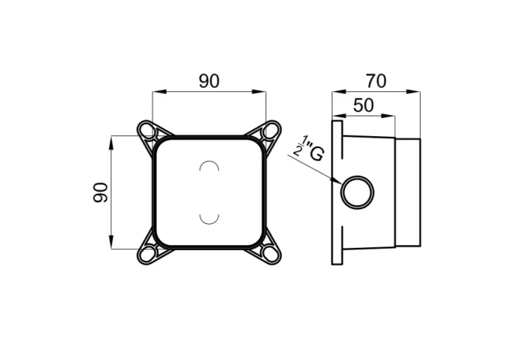 SMART BOX BATH корпус для установки підлогового змішувача, підключення 1/2" (100149141) image 2