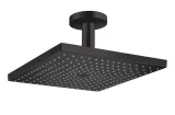 Верхній душ Raindance Select E 300 1jet Air EcoSmart з тримачем до стелі, Matt Black (26251670)