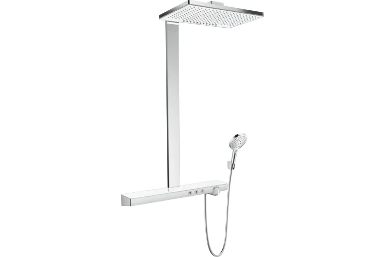 Душова система Rainmaker Select Showerpipe 460 2jet з термостатом, колір білий/хром  (27109400) зображення 1