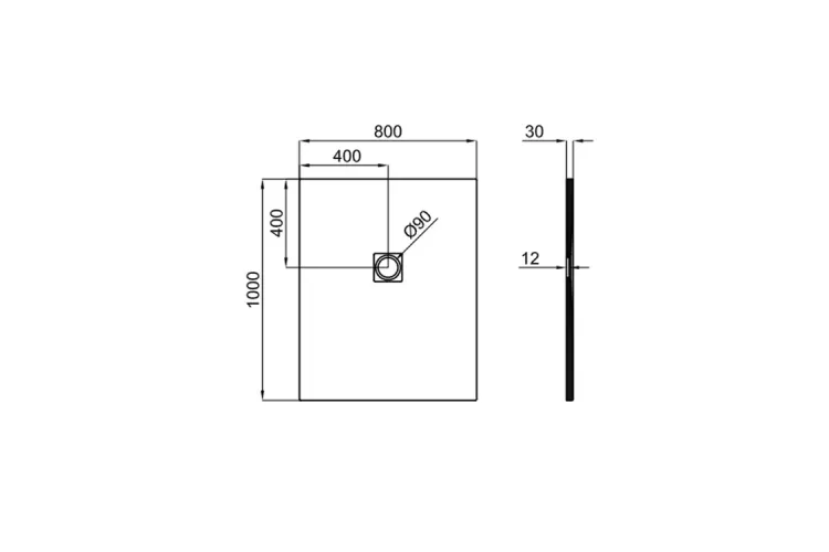 FLAT Піддон душовий LIGHT STONE 120x80 см Білий (100263177) зображення 4