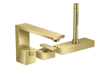 Змішувач Axor Edge на край ванни на 3 отвори, Polished Gold Optic (46430990)
