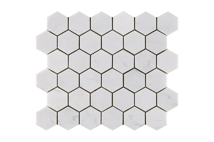 G135 ESSENTIAL HEXAGON PERSIAN WHITE 25,8x29,8 (мозаїка) зображення 1