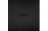 Піддон HELIOS чорний з штучного каменю STONEX 90x90 квадратний: сифон + трап (AP2013843840140P)